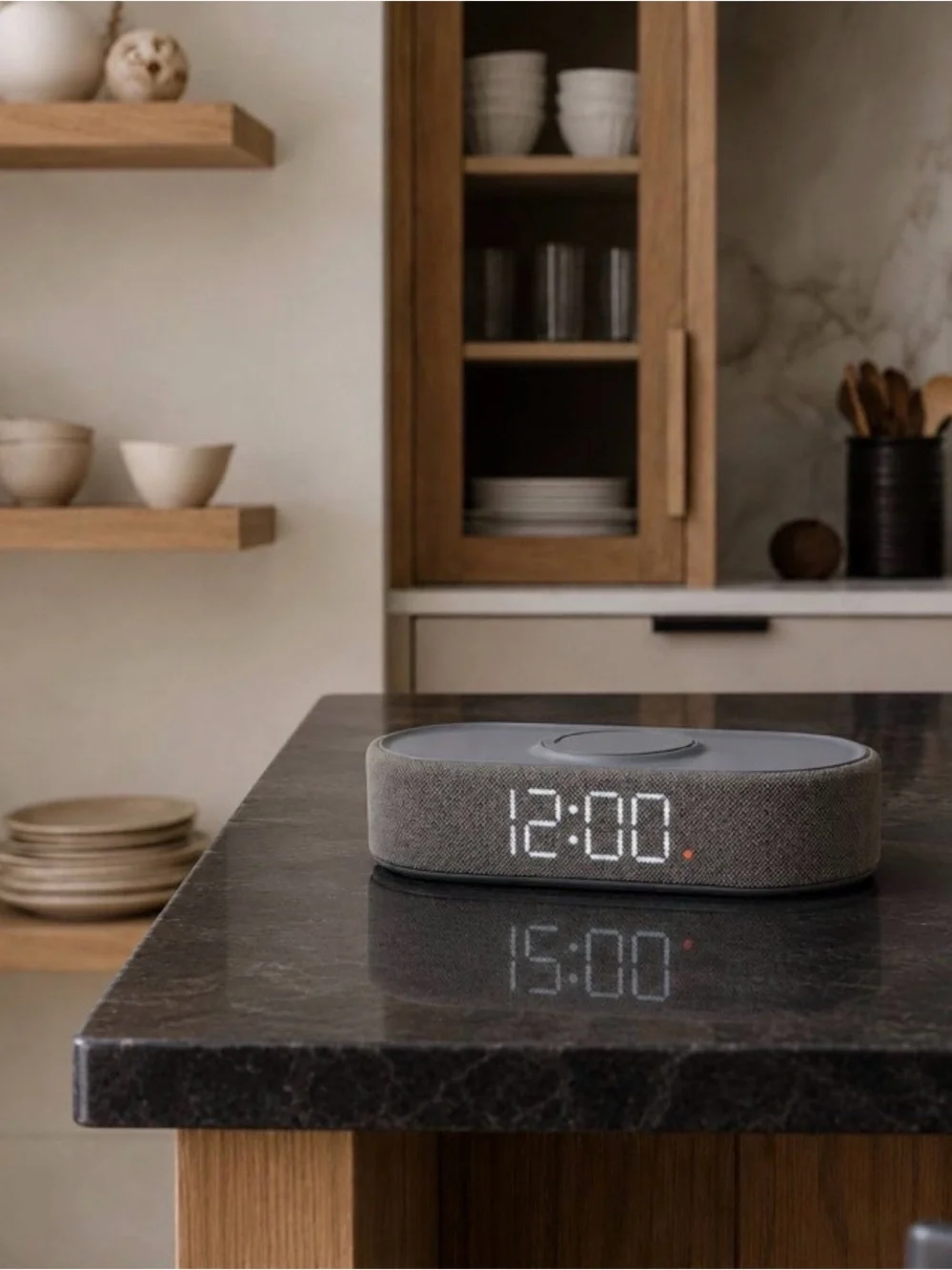 CAPELLO power tray alarm table clock wireless charger